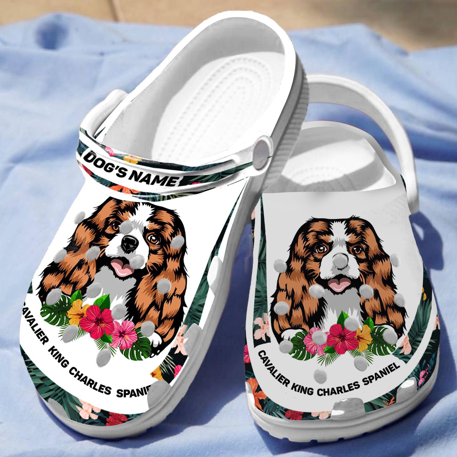 Merchidea Cavalier King Charles Spaniel Crocs Crocband Clogs Shoes Comfortable For Men Women and Kids