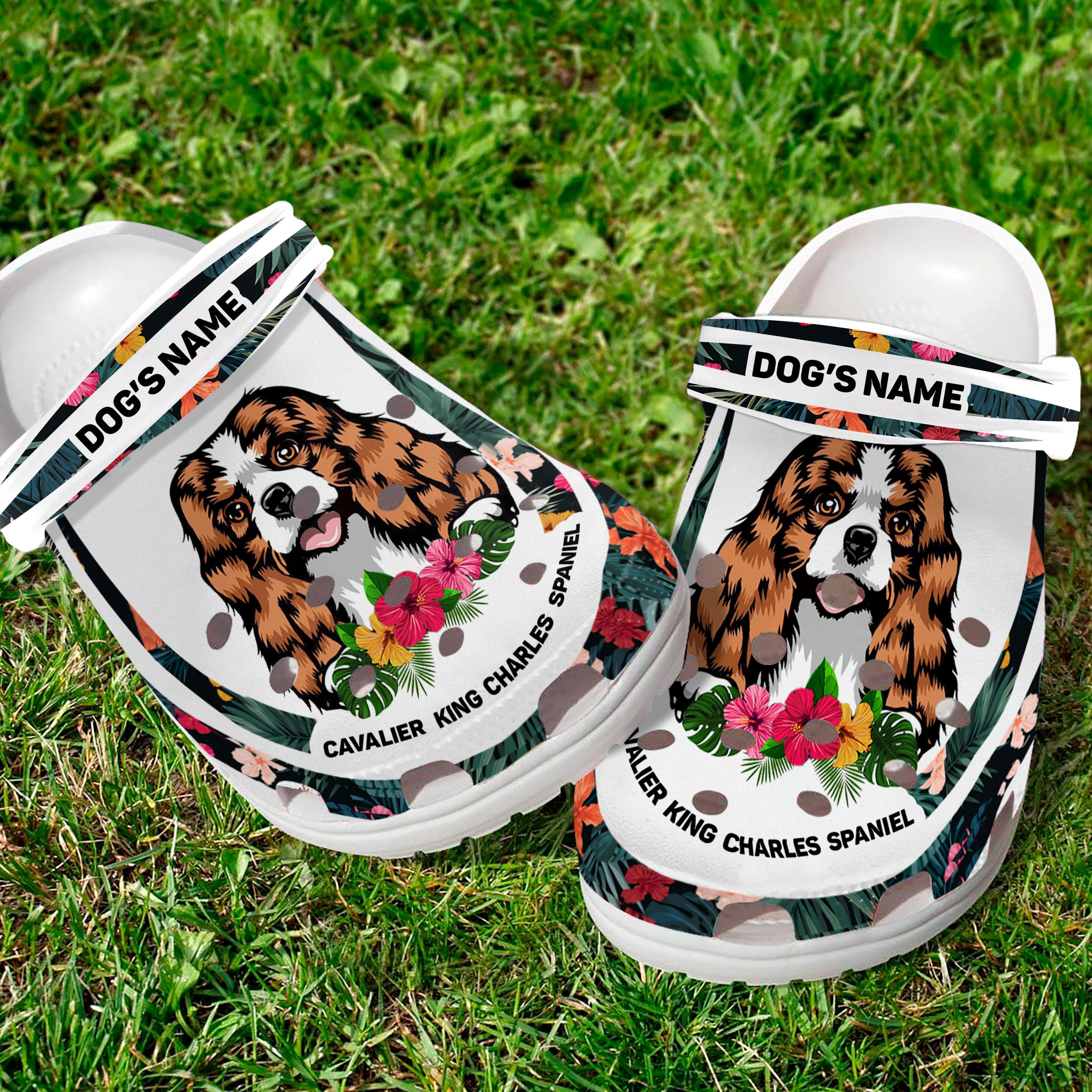 Merchidea Cavalier King Charles Spaniel Crocs Crocband Clogs Shoes Comfortable For Men Women and Kids