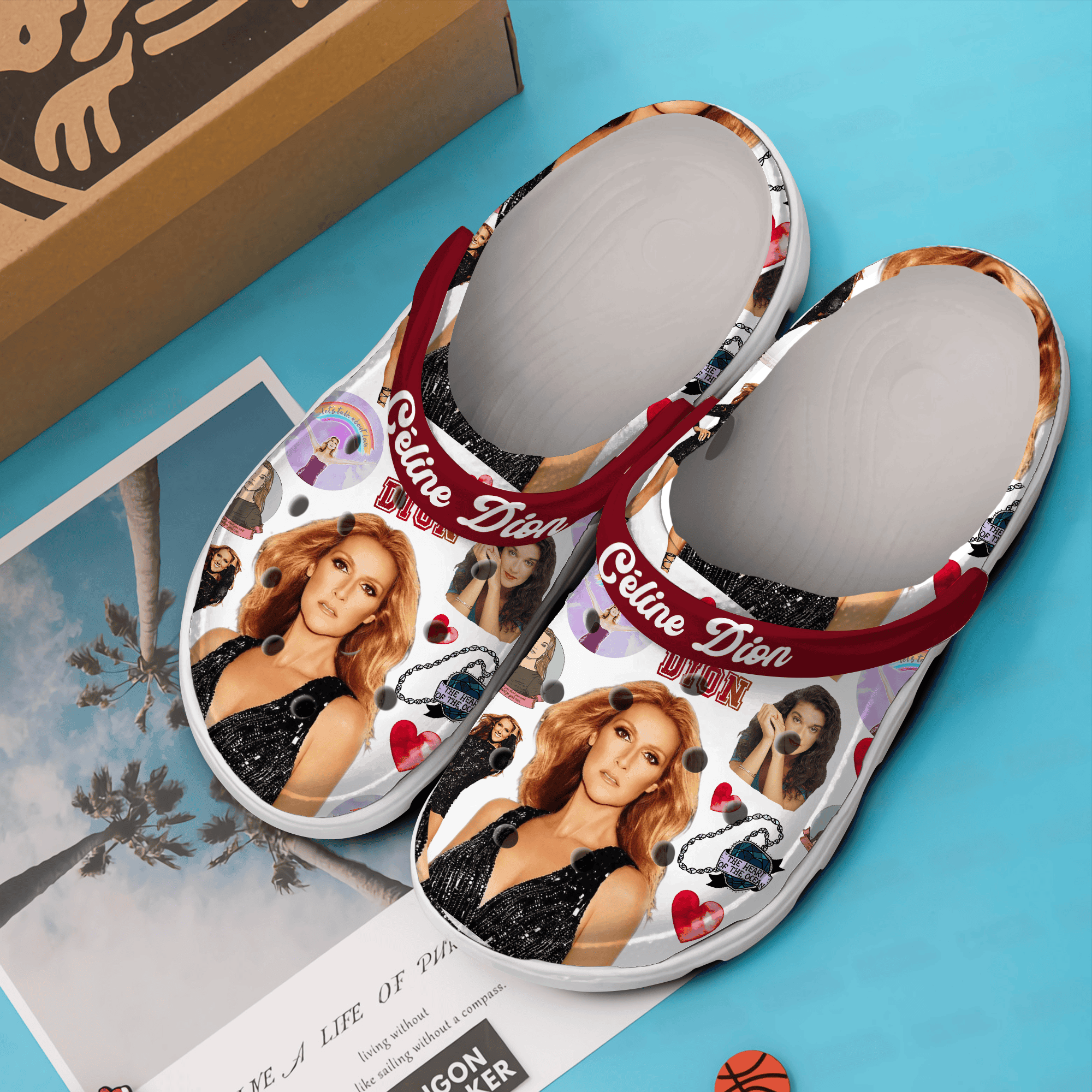 Merchidea Celine Dion Music Crocs Crocband Clogs Shoes Comfortable For Men Women and Kids