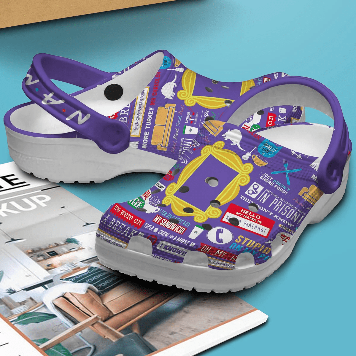 Merchidea Central Perk Friends TV Series Crocs Crocband Clogs Shoes Comfortable For Men Women and Kids