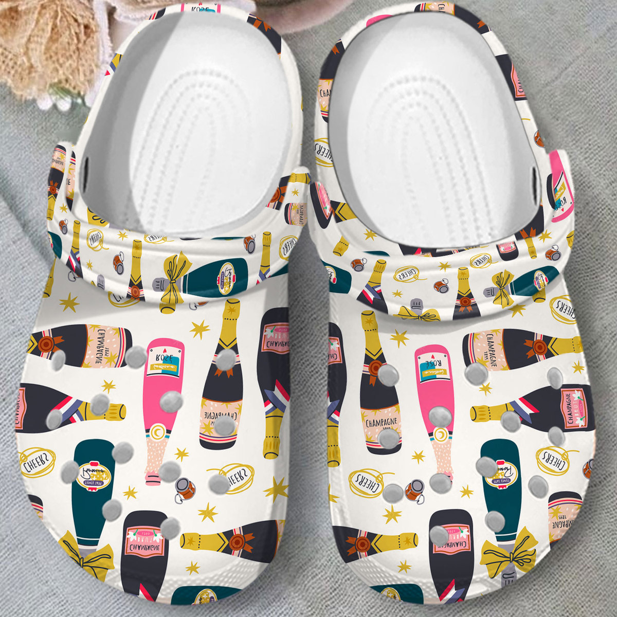 Merchidea Champagne Wine Crocs Crocband Clogs Shoes Comfortable For Men Women and Kids