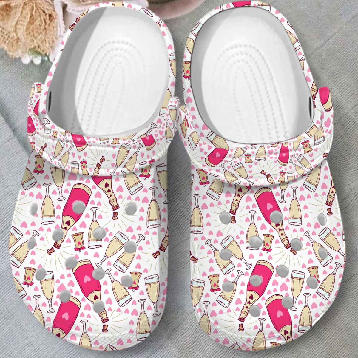 Merchidea Champagne Wine Crocs Crocband Clogs Shoes Comfortable For Men Women and Kids