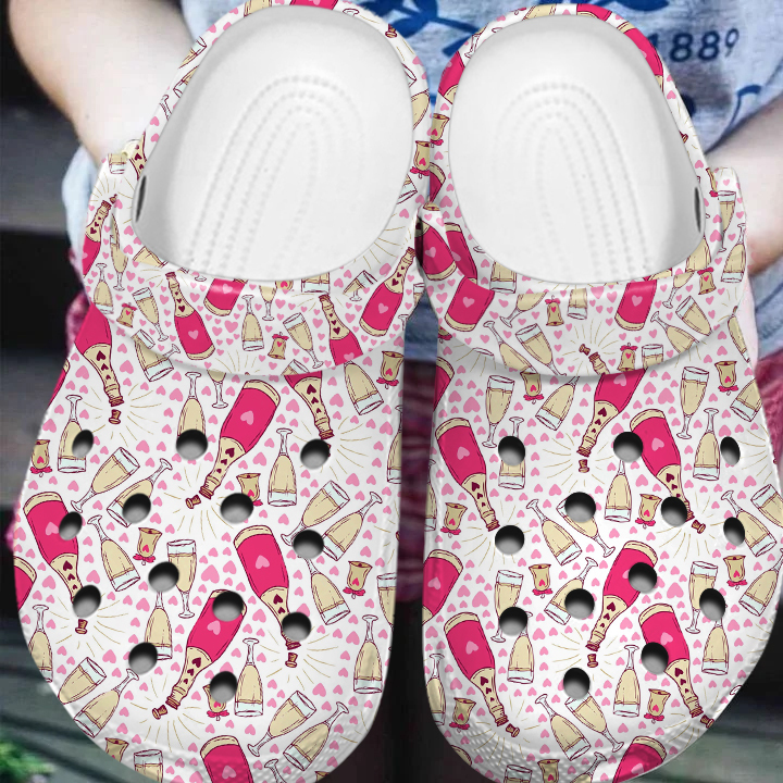 Merchidea Champagne Wine Crocs Crocband Clogs Shoes Comfortable For Men Women and Kids