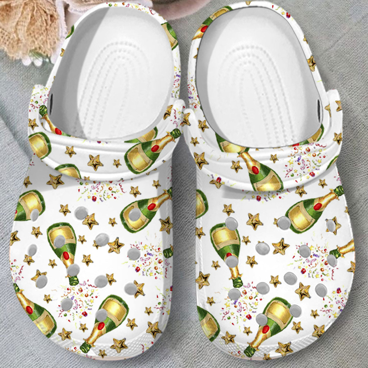 Merchidea Champagne Wine Crocs Crocband Clogs Shoes Comfortable For Men Women and Kids