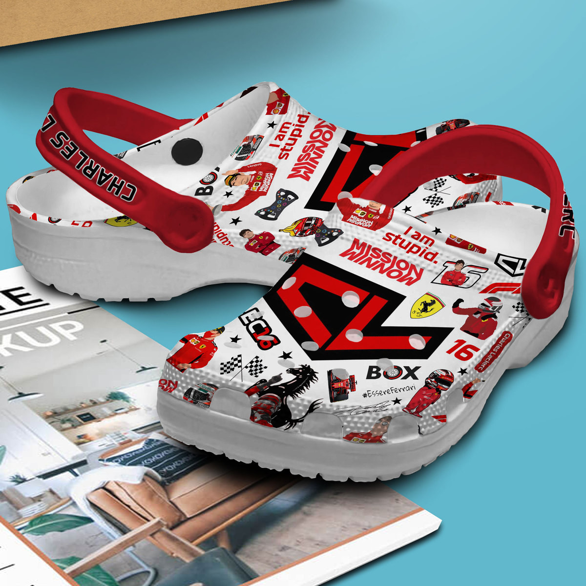 Merchidea Charles Leclerc Formula 1 Sport Crocs Crocband Clogs Shoes Comfortable For Men Women and Kids