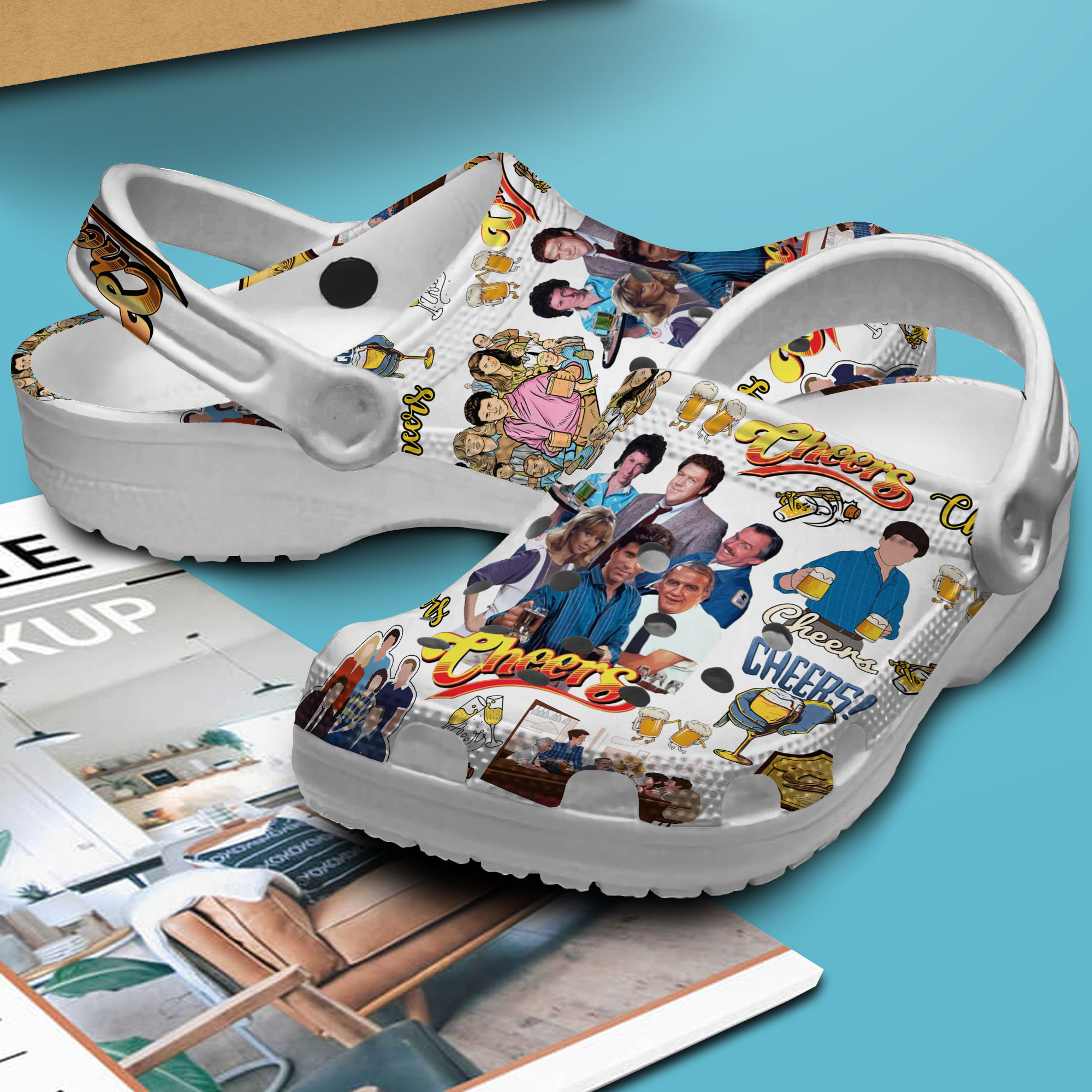 Merchidea Cheers TV Series Crocs Crocband Clogs Shoes Comfortable For Men Women and Kids