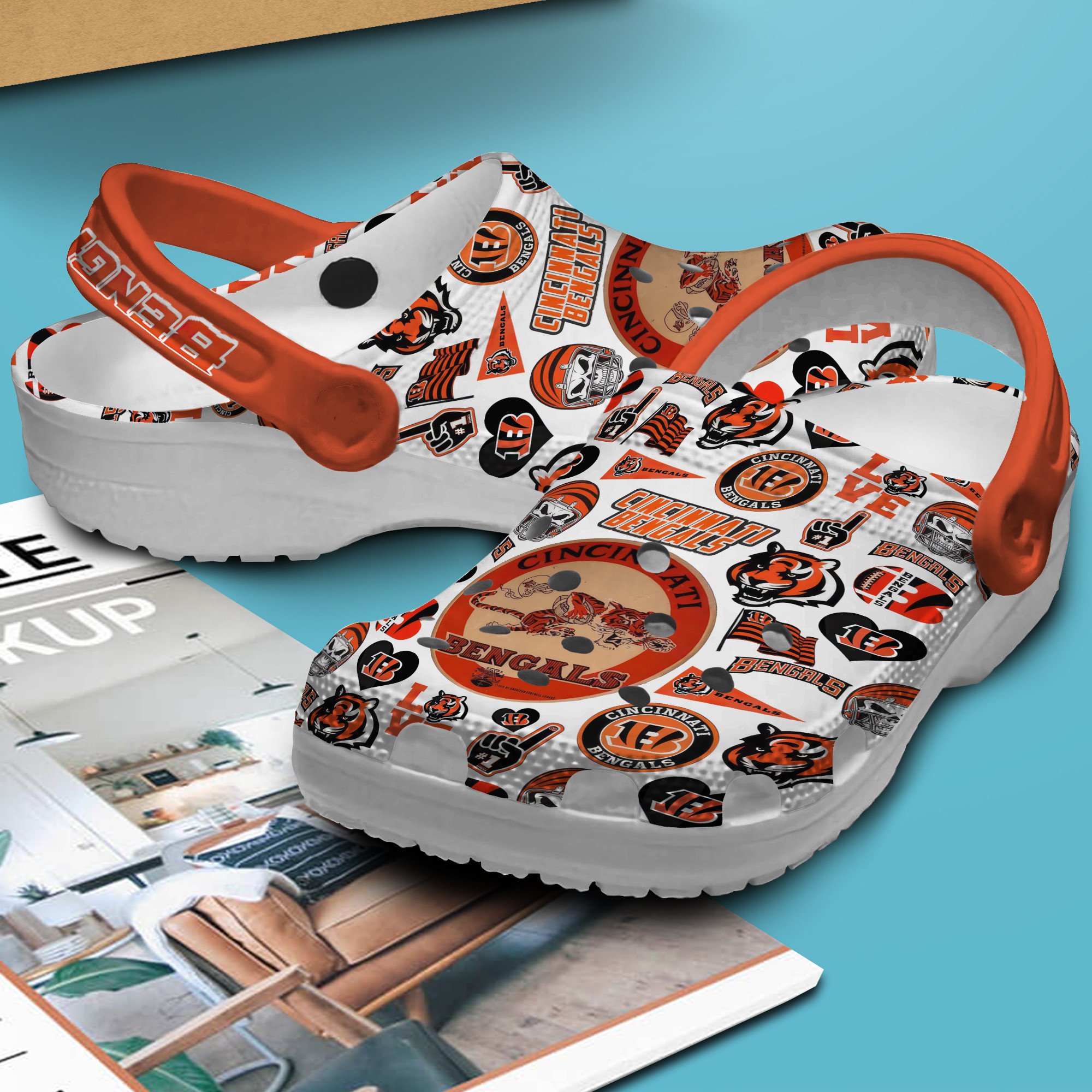 Merchidea Chicago Bears NFL Sport Crocs Crocband Clogs Shoes Comfortable For Men Women and Kids