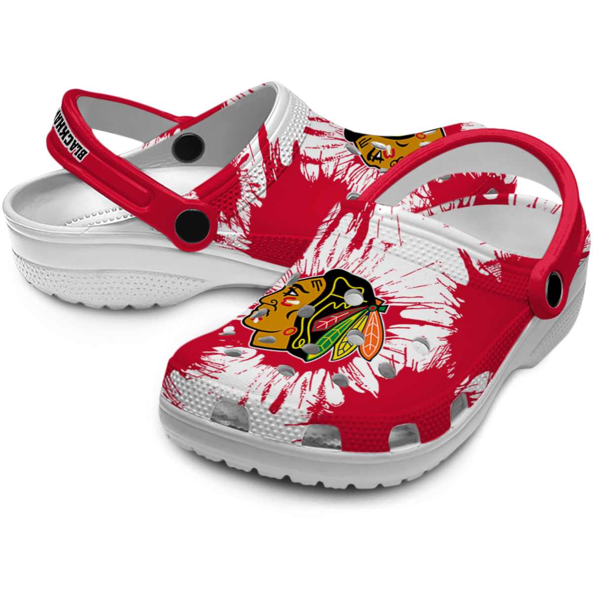 Merchidea Chicago Blackhawks NHL Sport Crocs Crocband Clogs Shoes Comfortable For Men Women and Kids