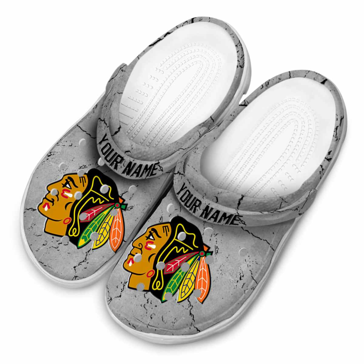 Merchidea Chicago Blackhawks NHL Sport Crocs Crocband Clogs Shoes Comfortable For Men Women and Kids