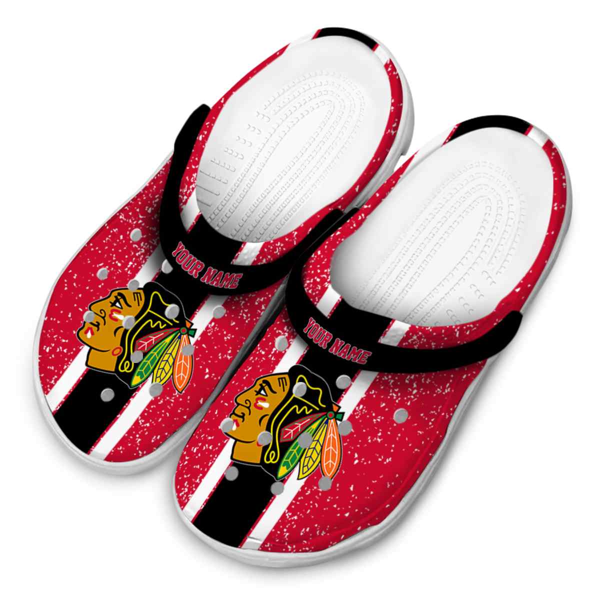 Merchidea Chicago Blackhawks NHL Sport Crocs Crocband Clogs Shoes Comfortable For Men Women and Kids