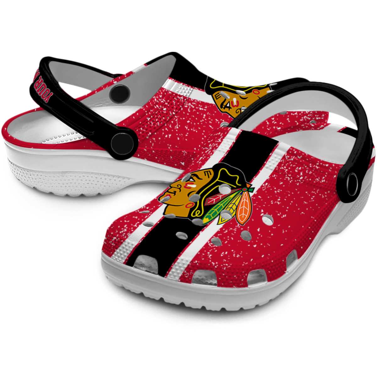 Merchidea Chicago Blackhawks NHL Sport Crocs Crocband Clogs Shoes Comfortable For Men Women and Kids