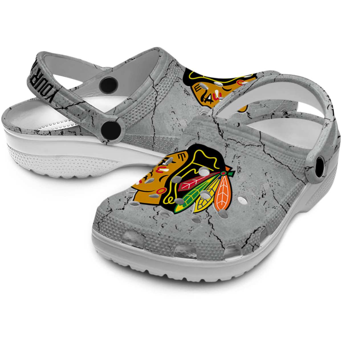 Merchidea Chicago Blackhawks NHL Sport Crocs Crocband Clogs Shoes Comfortable For Men Women and Kids