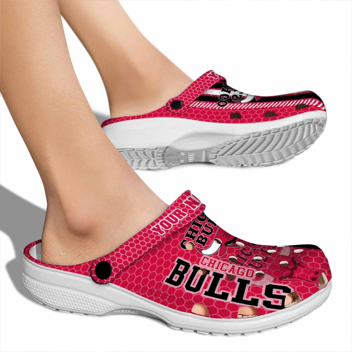Merchidea Chicago Bulls NBA Sport Crocs Crocband Clogs Shoes Comfortable For Men Women and Kids