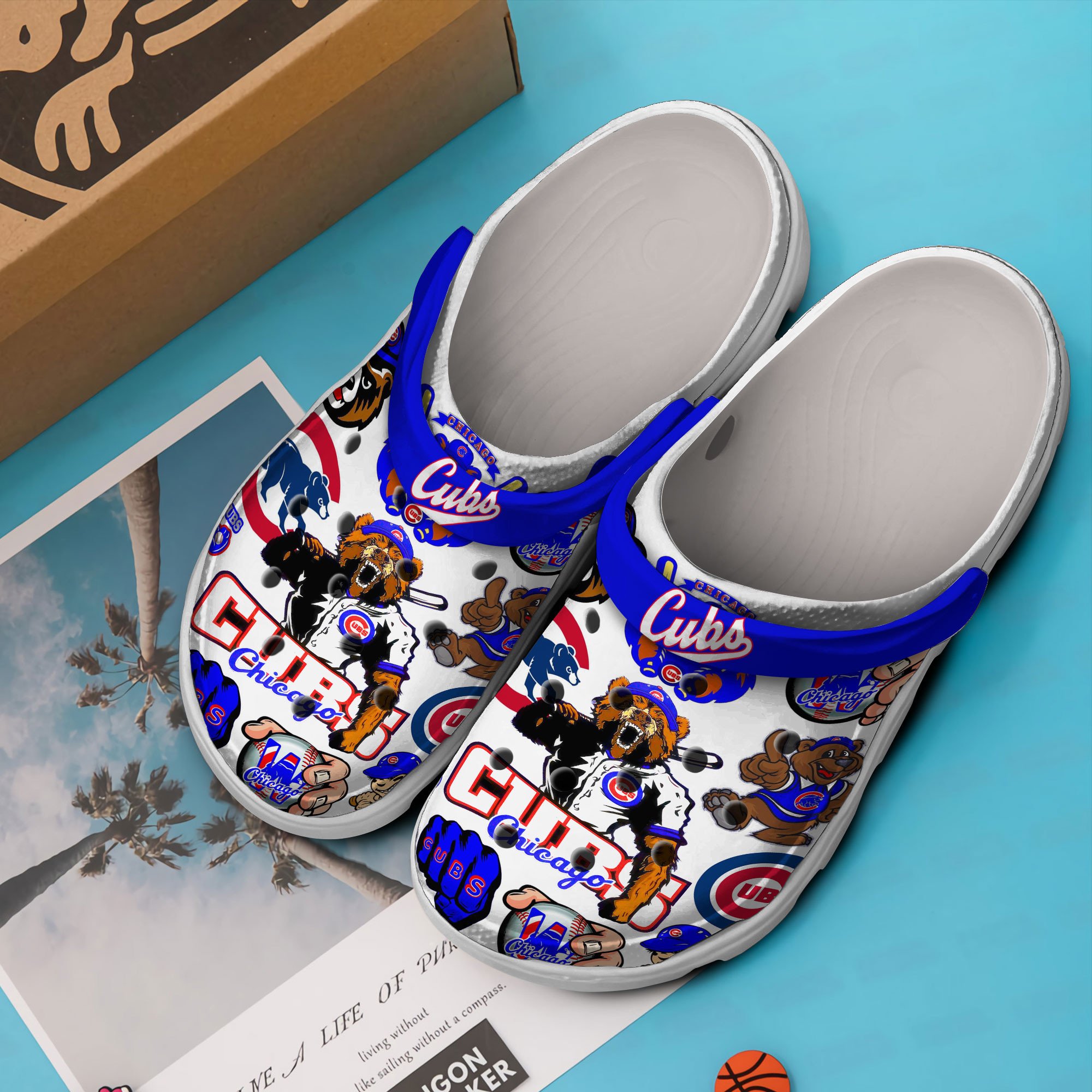 Merchidea Chicago Cubs MLB Sport Crocs Crocband Clogs Shoes Comfortable For Men Women and Kids