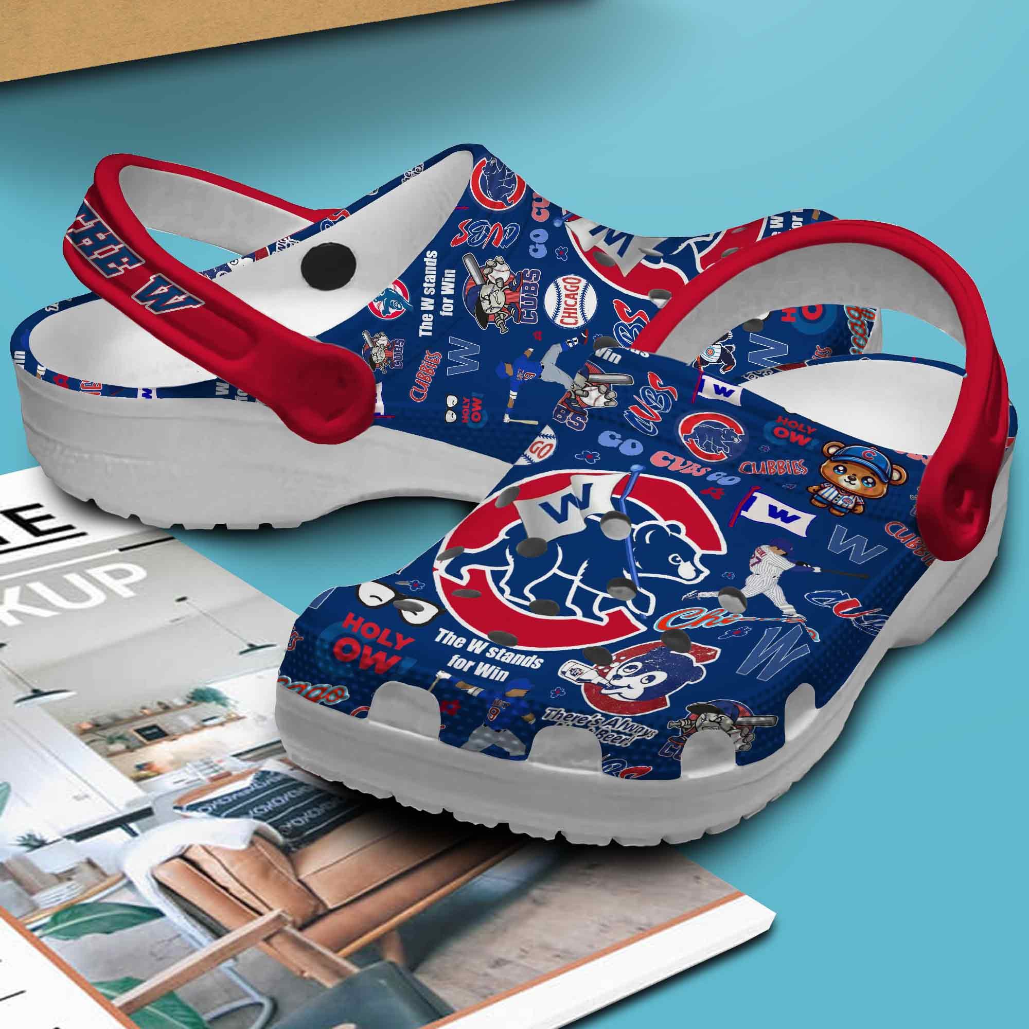 Merchidea Chicago Cubs MLB Sport Crocs Crocband Clogs Shoes Comfortable For Men Women and Kids