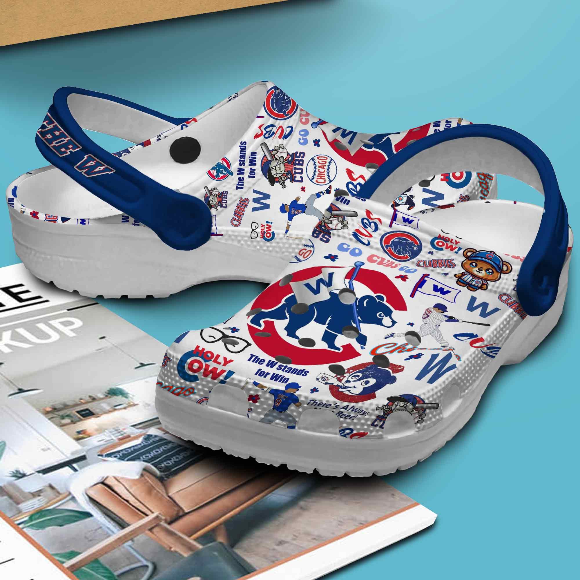 Merchidea Chicago Cubs MLB Sport Crocs Crocband Clogs Shoes Comfortable For Men Women and Kids