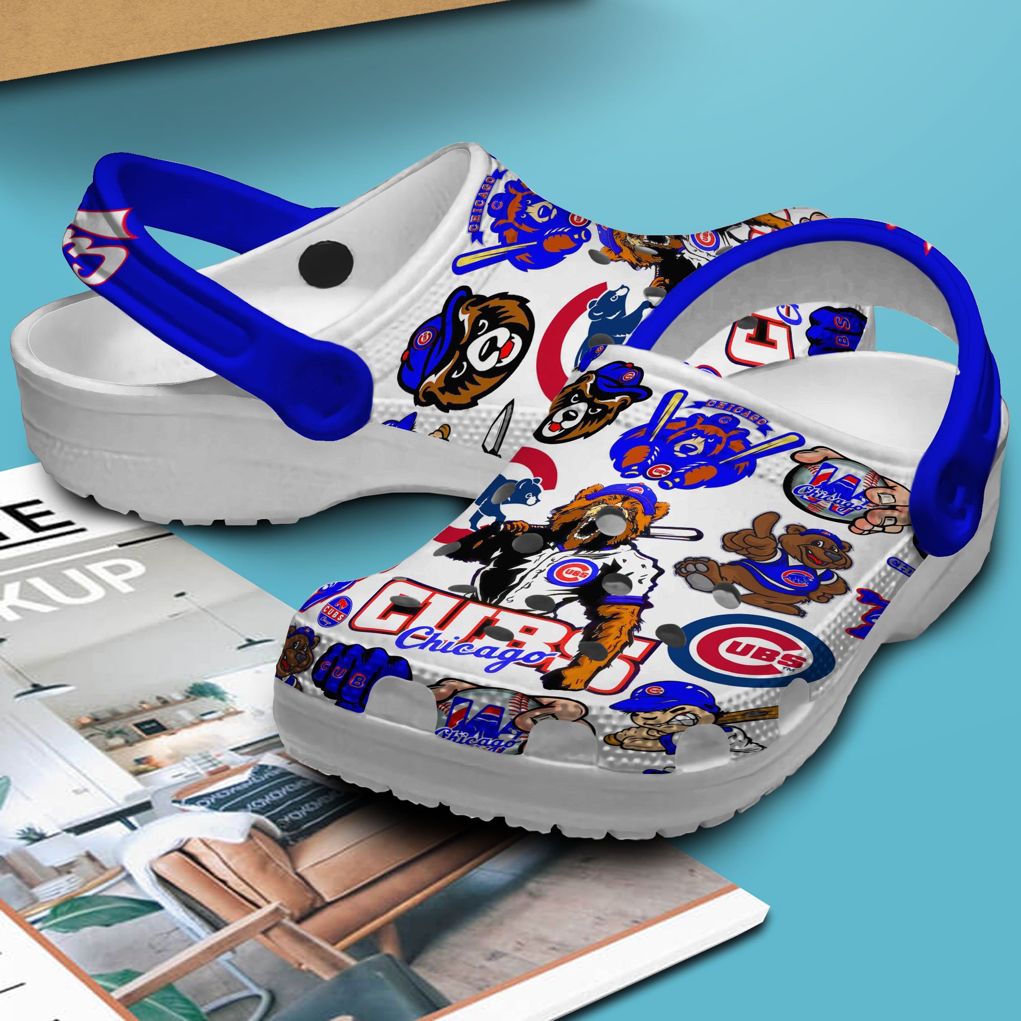 Merchidea Chicago Cubs MLB Sport Crocs Crocband Clogs Shoes Comfortable For Men Women and Kids