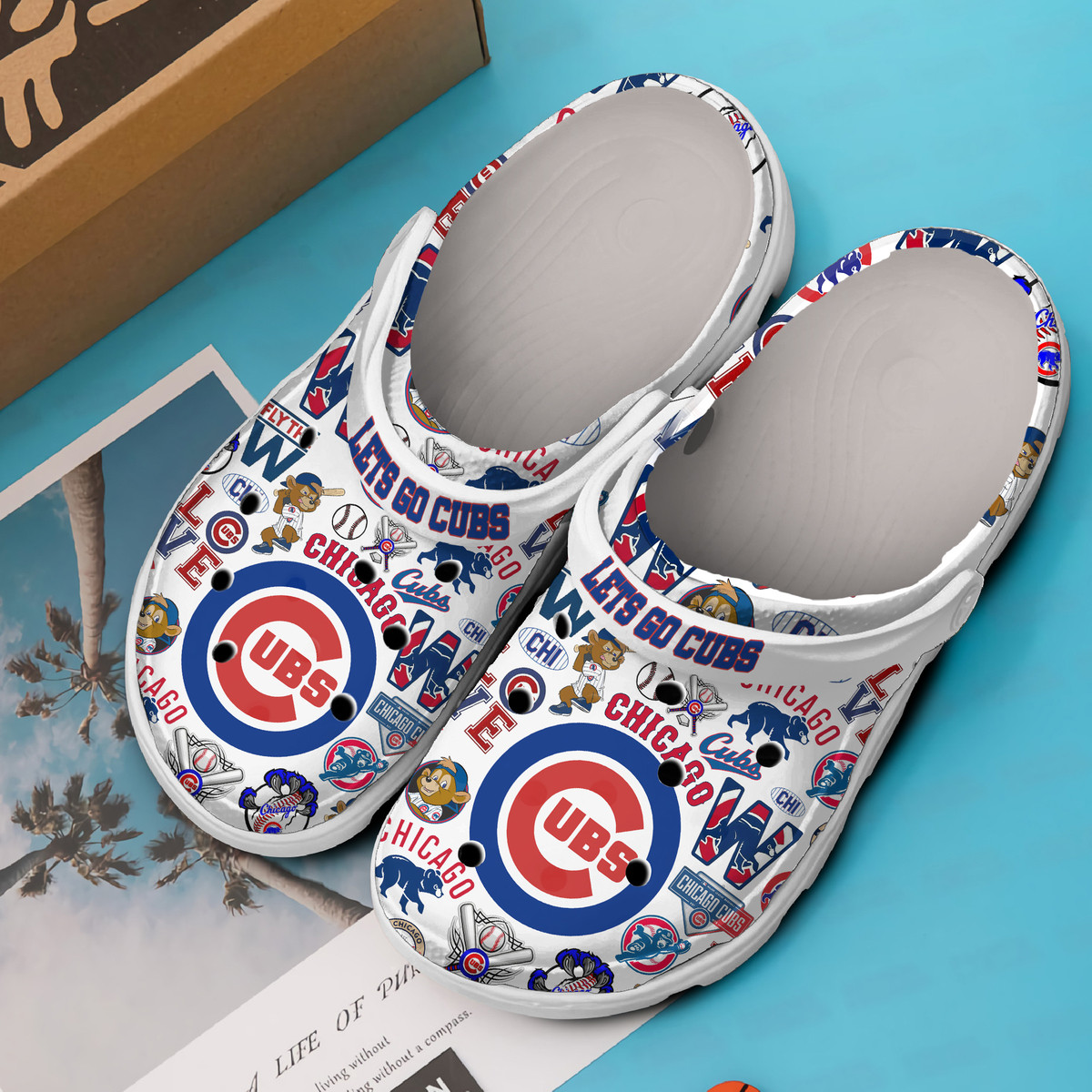 Merchidea Chicago Cubs MLB Sport Crocs Crocband Clogs Shoes Comfortable For Men Women and Kids