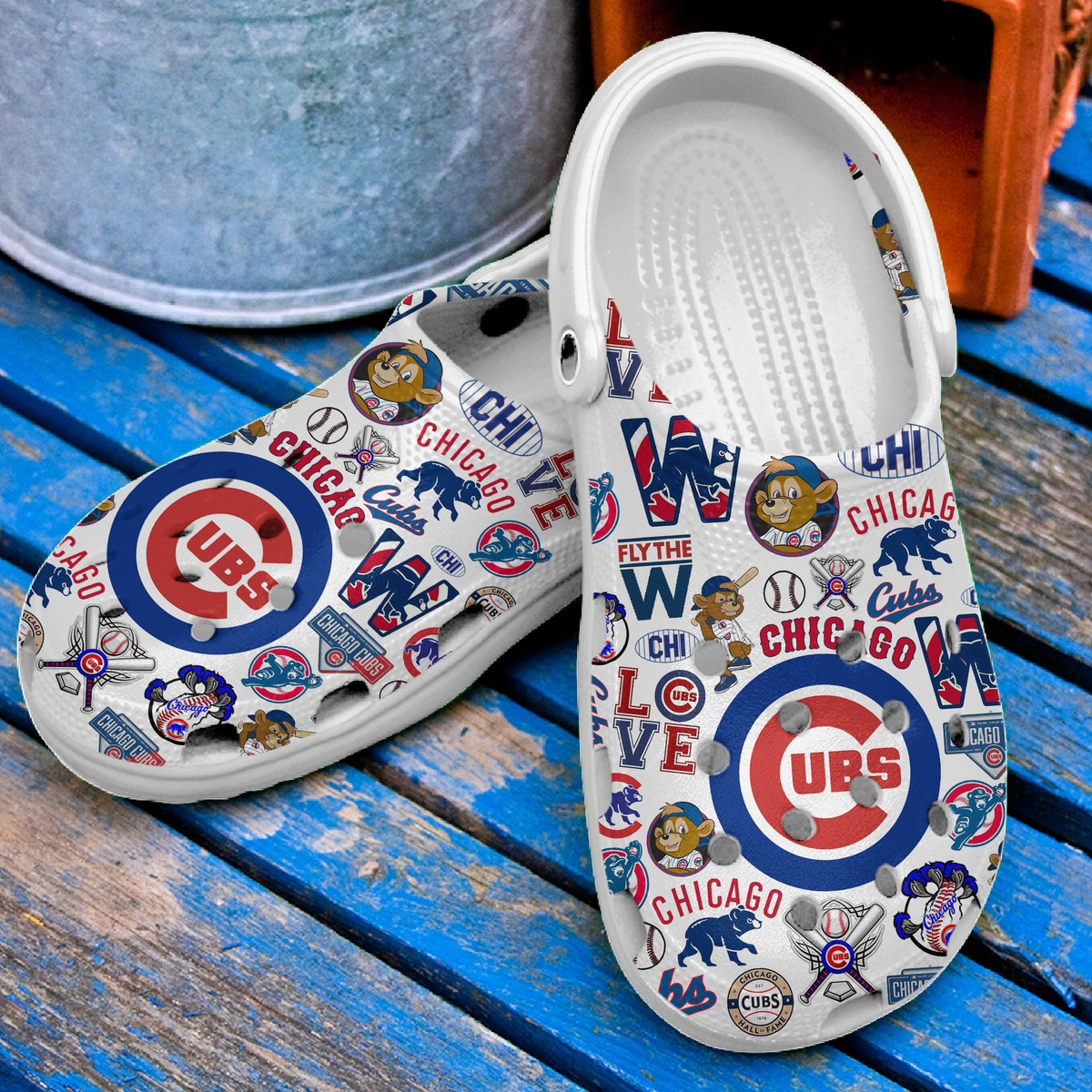 Merchidea Chicago Cubs MLB Sport Crocs Crocband Clogs Shoes Comfortable For Men Women and Kids
