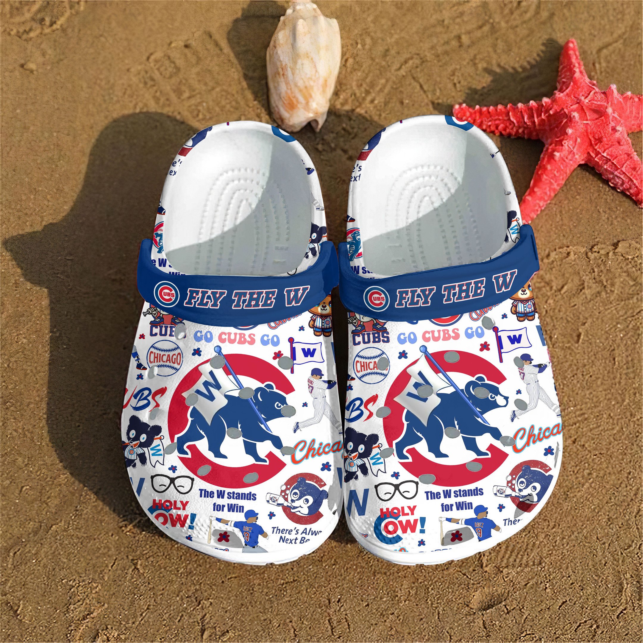 Merchidea Chicago Cubs MLB Sport Crocs Crocband Clogs Shoes Comfortable For Men Women and Kids