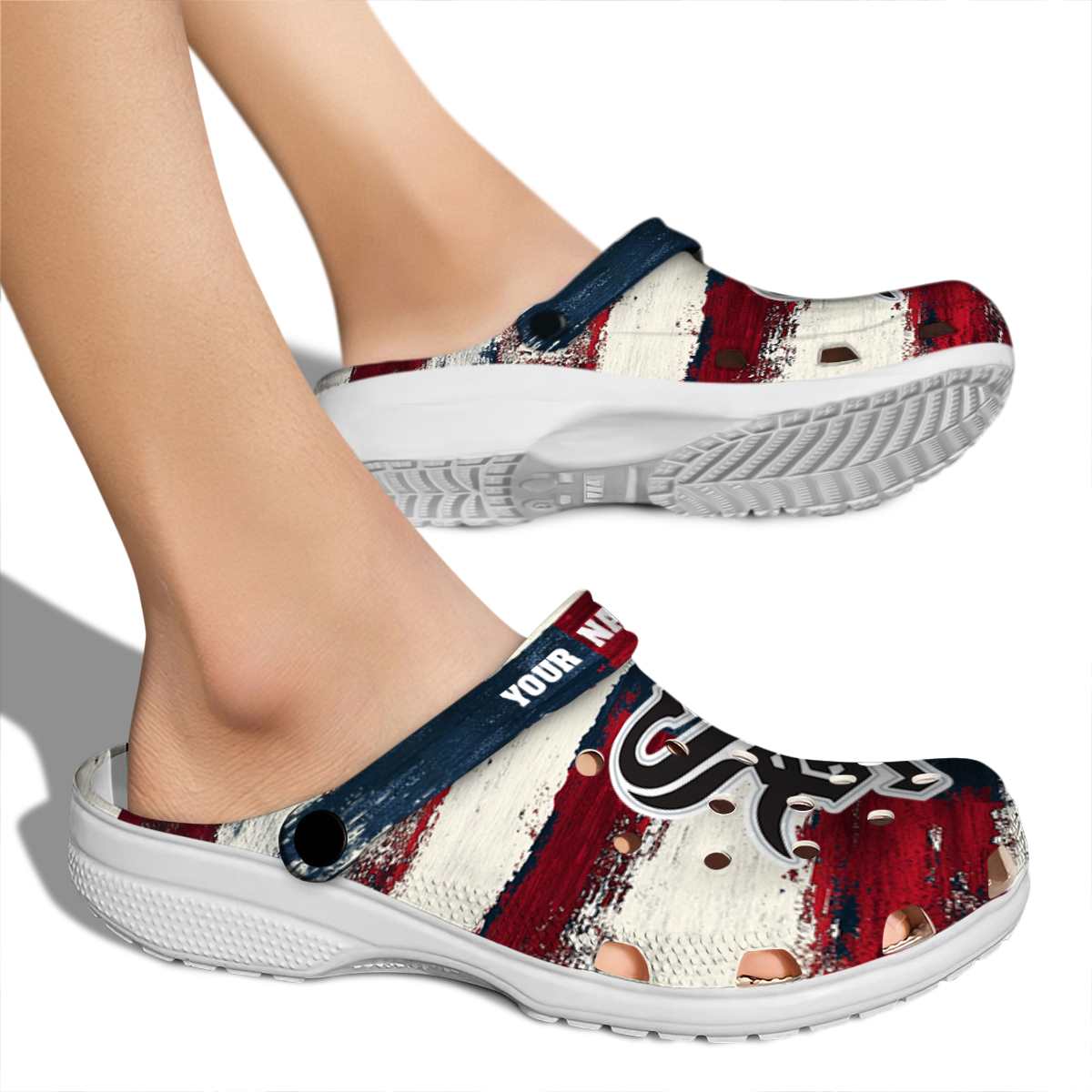 Merchidea Chicago White Sox MLB Sport Crocs Crocband Clogs Shoes Comfortable For Men Women and Kids