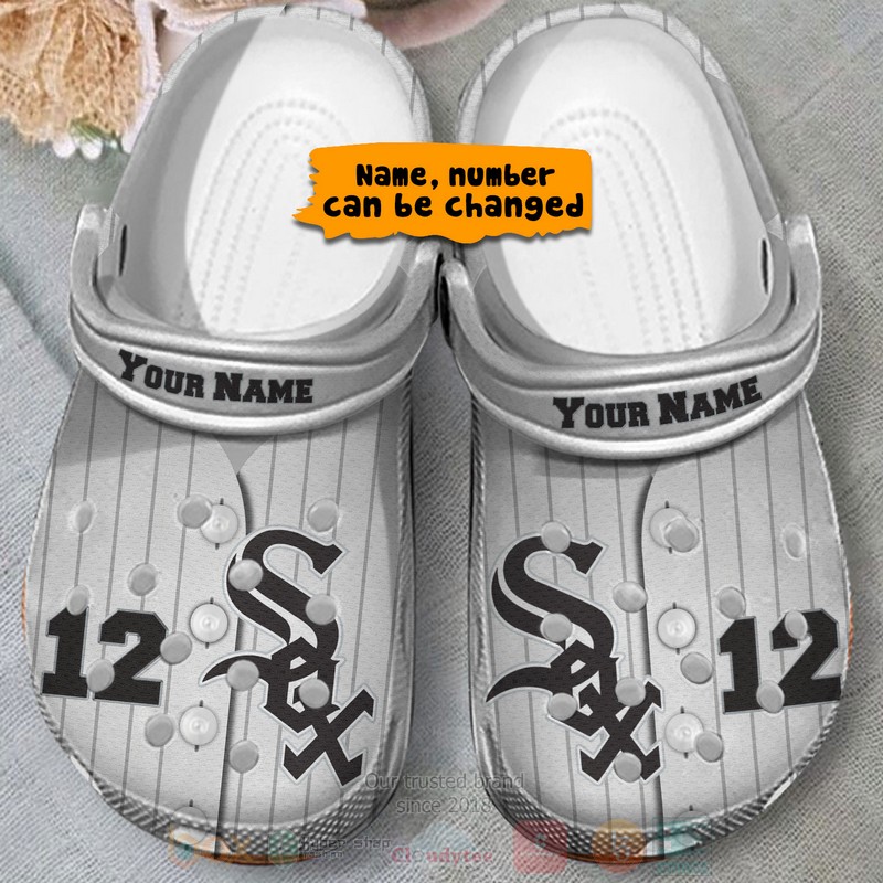 Merchidea Chicago White Sox MLB Sport Crocs Crocband Clogs Shoes Comfortable For Men Women and Kids