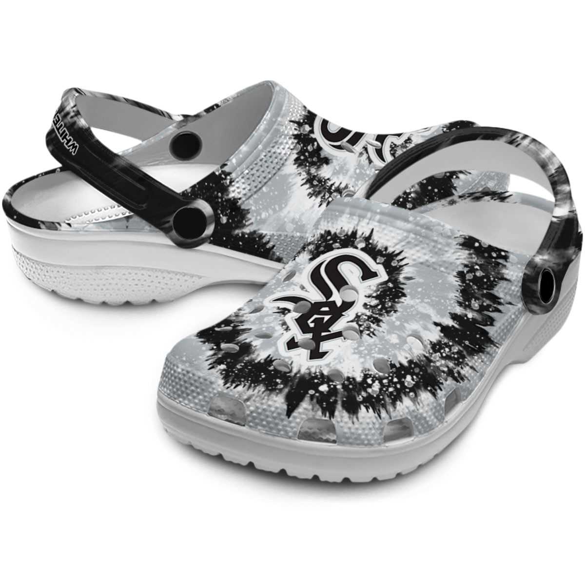 Merchidea Chicago White Sox MLB Sport Crocs Crocband Clogs Shoes Comfortable For Men Women and Kids