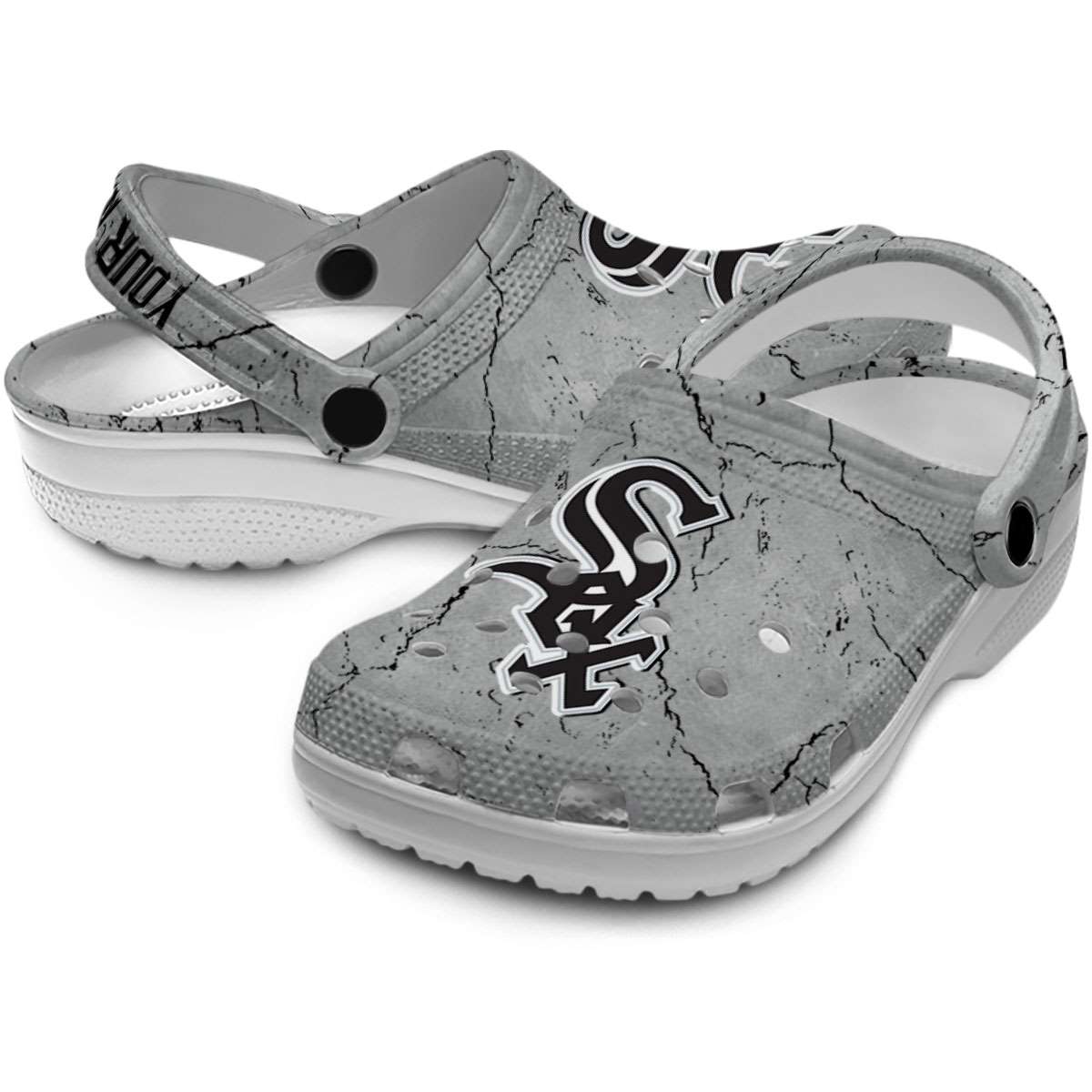 Merchidea Chicago White Sox MLB Sport Crocs Crocband Clogs Shoes Comfortable For Men Women and Kids