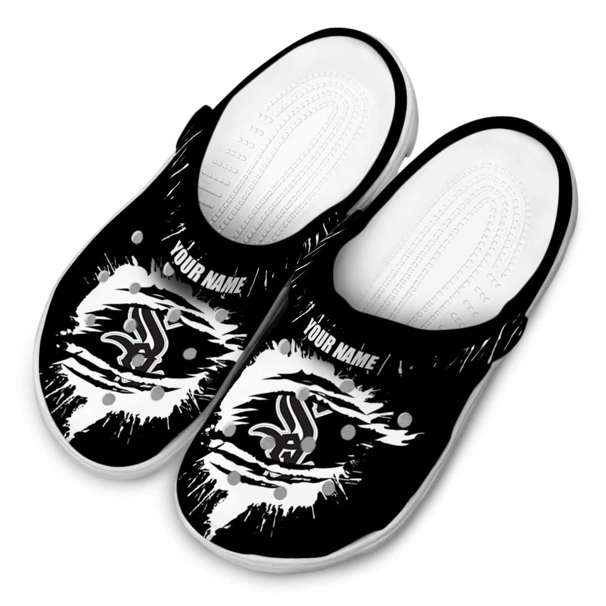 Merchidea Chicago White Sox MLB Sport Crocs Crocband Clogs Shoes Comfortable For Men Women and Kids