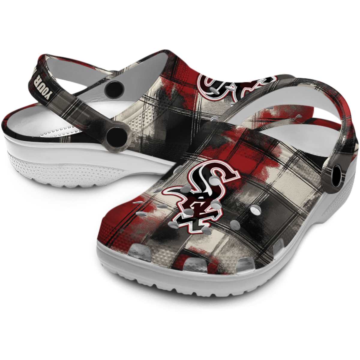 Merchidea Chicago White Sox MLB Sport Crocs Crocband Clogs Shoes Comfortable For Men Women and Kids