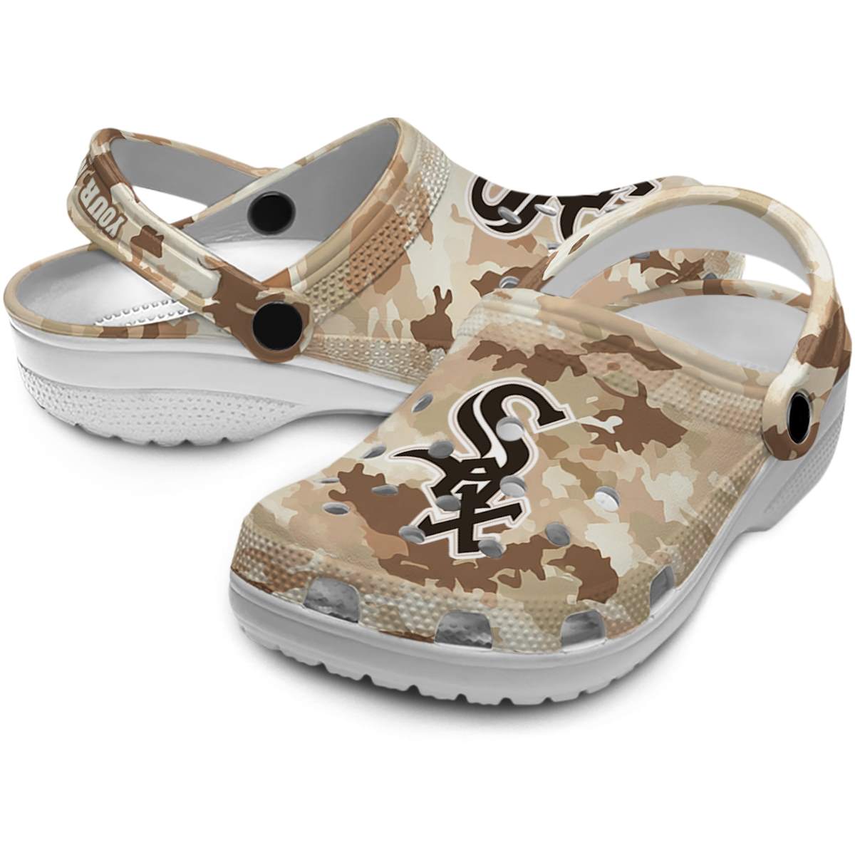 Merchidea Chicago White Sox MLB Sport Crocs Crocband Clogs Shoes Comfortable For Men Women and Kids