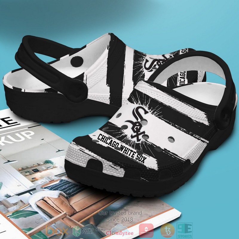 Merchidea Chicago White Sox MLB Sport Crocs Crocband Clogs Shoes Comfortable For Men Women and Kids