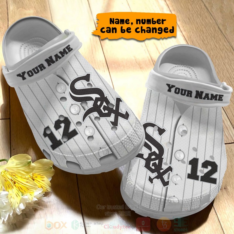 Merchidea Chicago White Sox MLB Sport Crocs Crocband Clogs Shoes Comfortable For Men Women and Kids