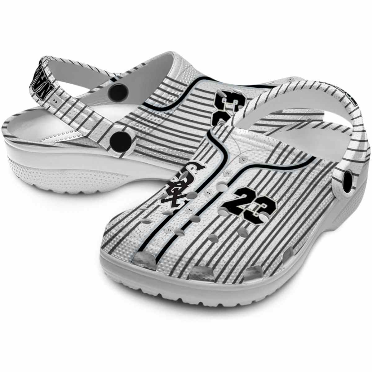 Merchidea Chicago White Sox MLB Sport Crocs Crocband Clogs Shoes Comfortable For Men Women and Kids