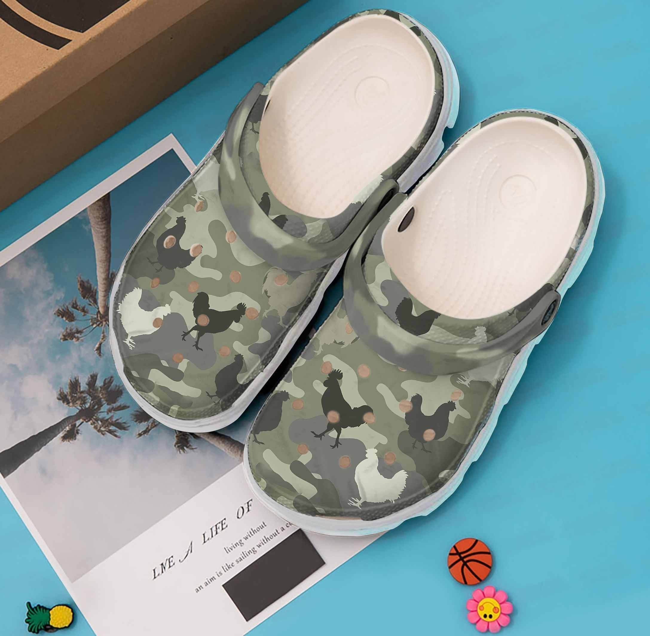 Merchidea Chicken Camo Shoes For Father Day - Camo Animal clog Gifts