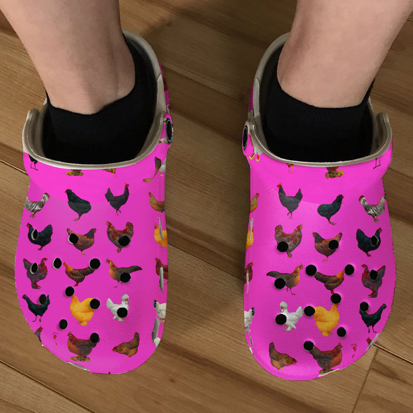 Merchidea Chicken Crocs Crocband Clogs Shoes Comfortable For Men Women and Kids