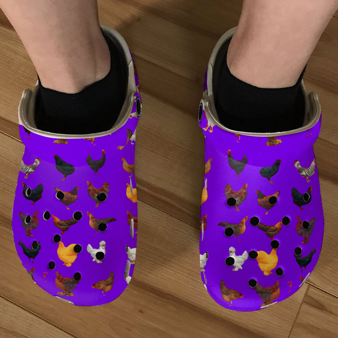 Merchidea Chicken Crocs Crocband Clogs Shoes Comfortable For Men Women and Kids