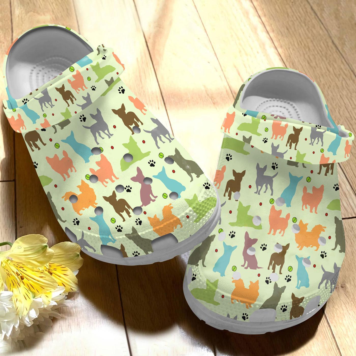 Merchidea Chihuahua Dog Crocs Crocband Clogs Shoes Comfortable For Men Women and Kids