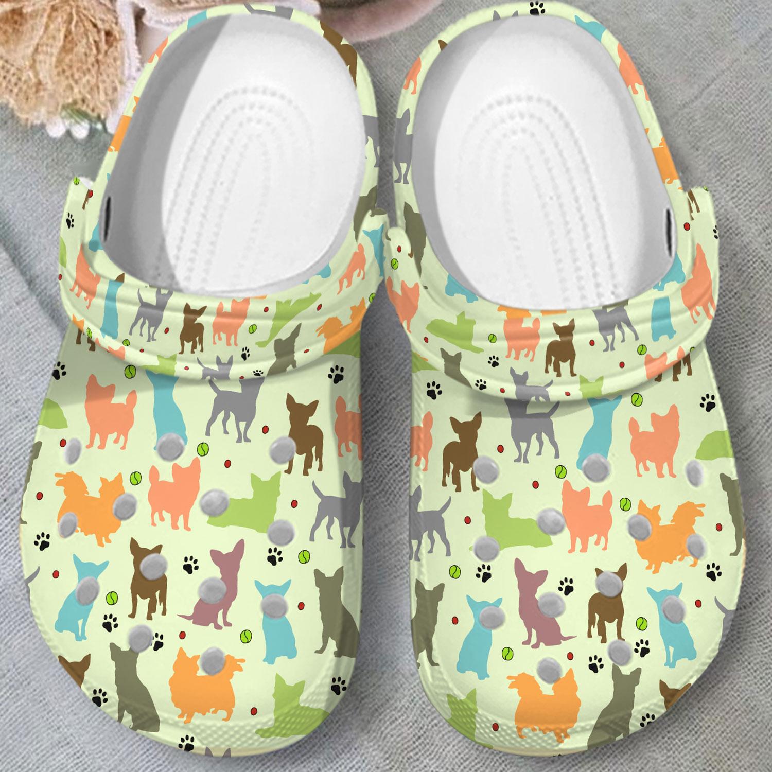 Merchidea Chihuahua Dog Crocs Crocband Clogs Shoes Comfortable For Men Women and Kids