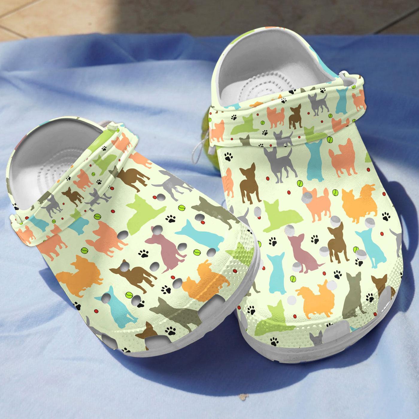 Merchidea Chihuahua Dog Crocs Crocband Clogs Shoes Comfortable For Men Women and Kids