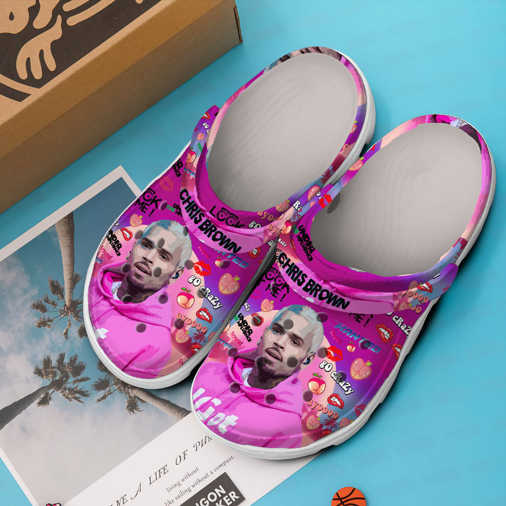 Merchidea Chris Brown Music Crocs Crocband Clogs Shoes Comfortable For Men Women and Kids