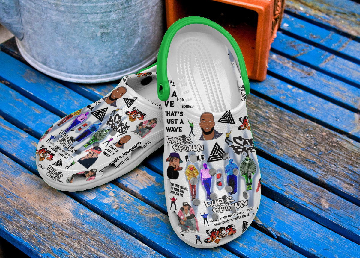 Merchidea Chris Brown Music Crocs Crocband Clogs Shoes Comfortable For Men Women and Kids