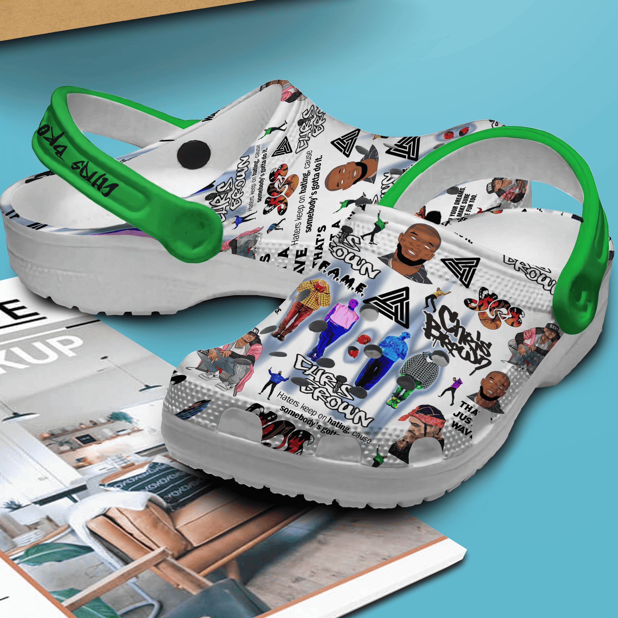 Merchidea Chris Brown Music Crocs Crocband Clogs Shoes Comfortable For Men Women and Kids