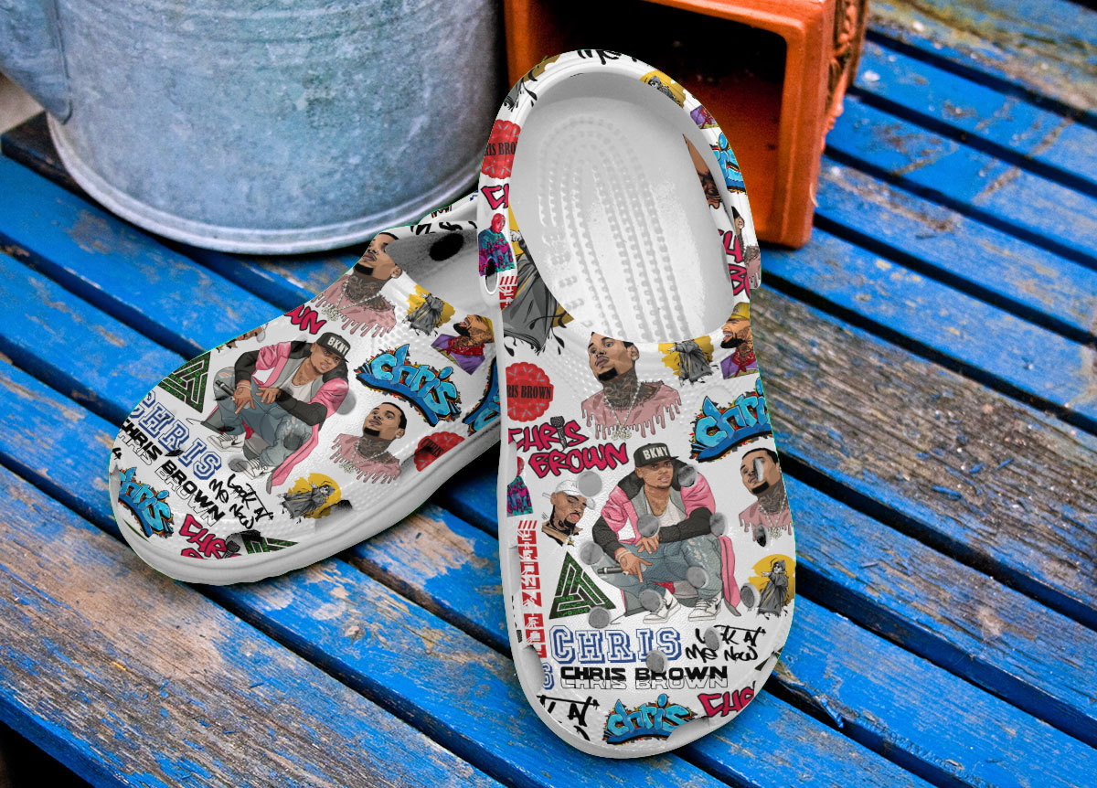 Merchidea Chris Brown Music Premium Crocs Crocband Clogs Shoes Comfortable For Men Women and Kids