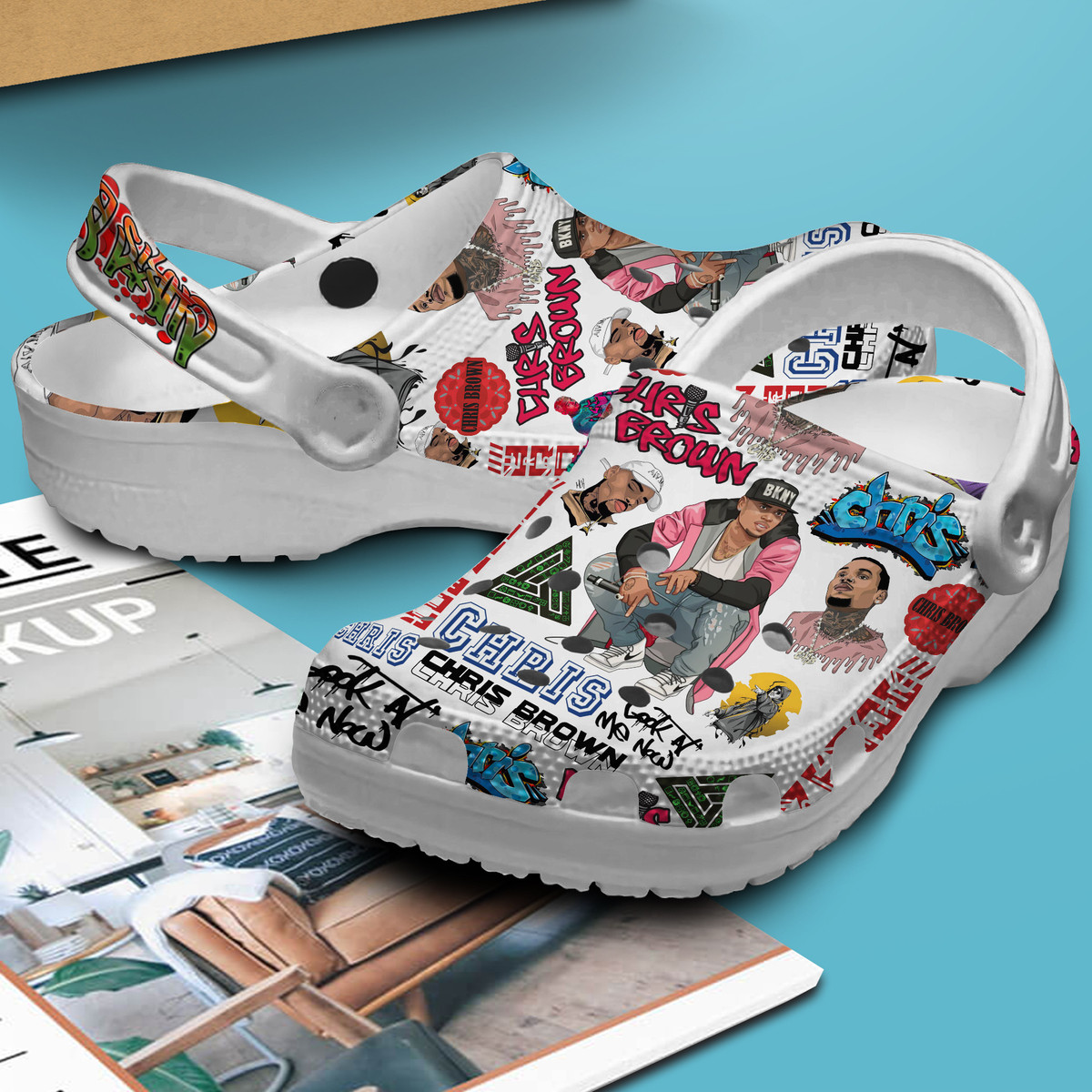 Merchidea Chris Brown Music Premium Crocs Crocband Clogs Shoes Comfortable For Men Women and Kids