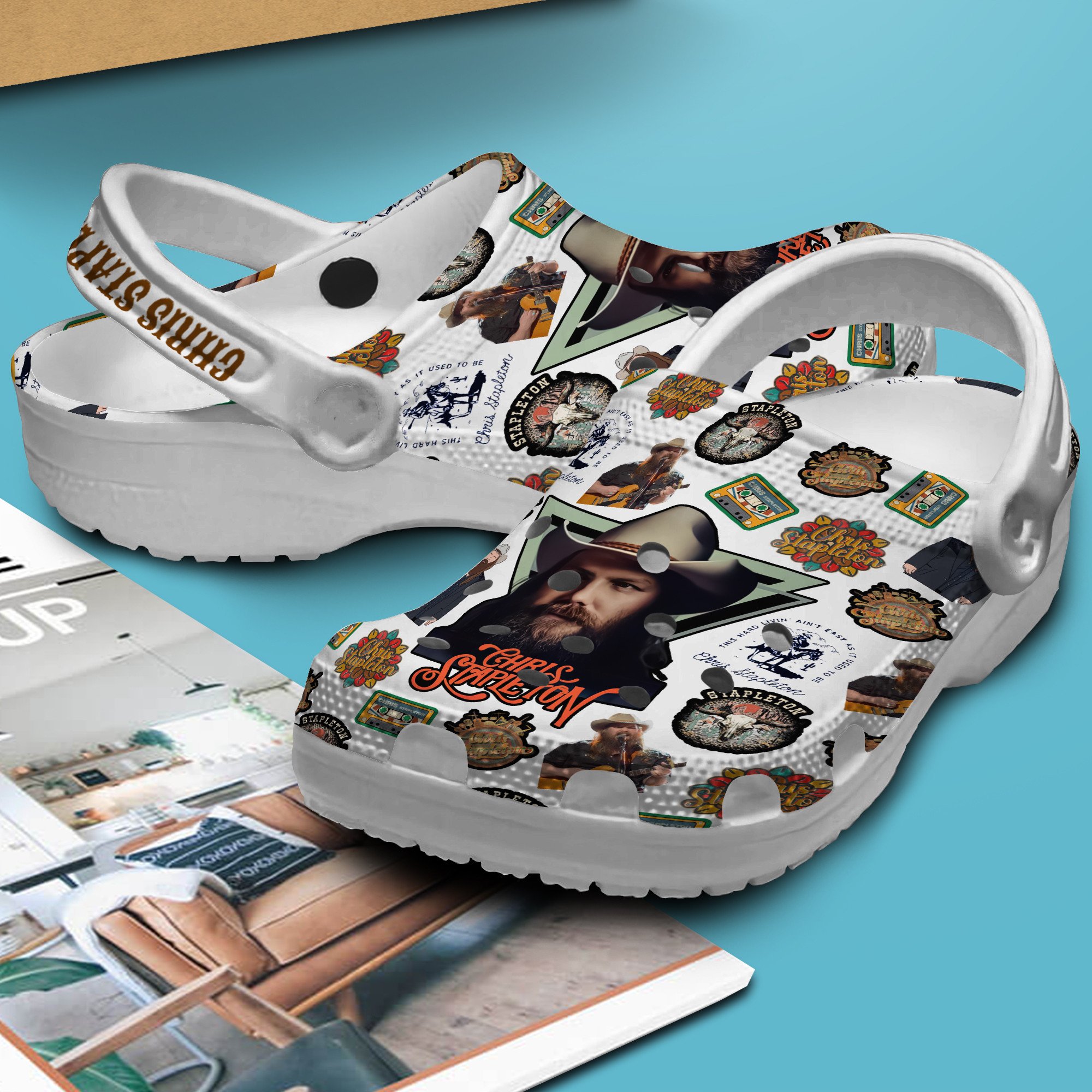 Merchidea Chris Stapleton Music Crocs Crocband Clogs Shoes Comfortable For Men Women and Kids