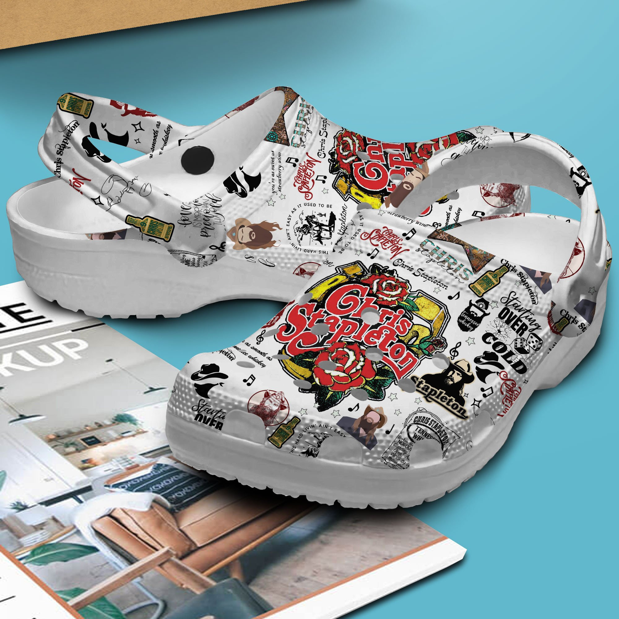 Merchidea Chris Stapleton Music Crocs Crocband Clogs Shoes Comfortable For Men Women and Kids