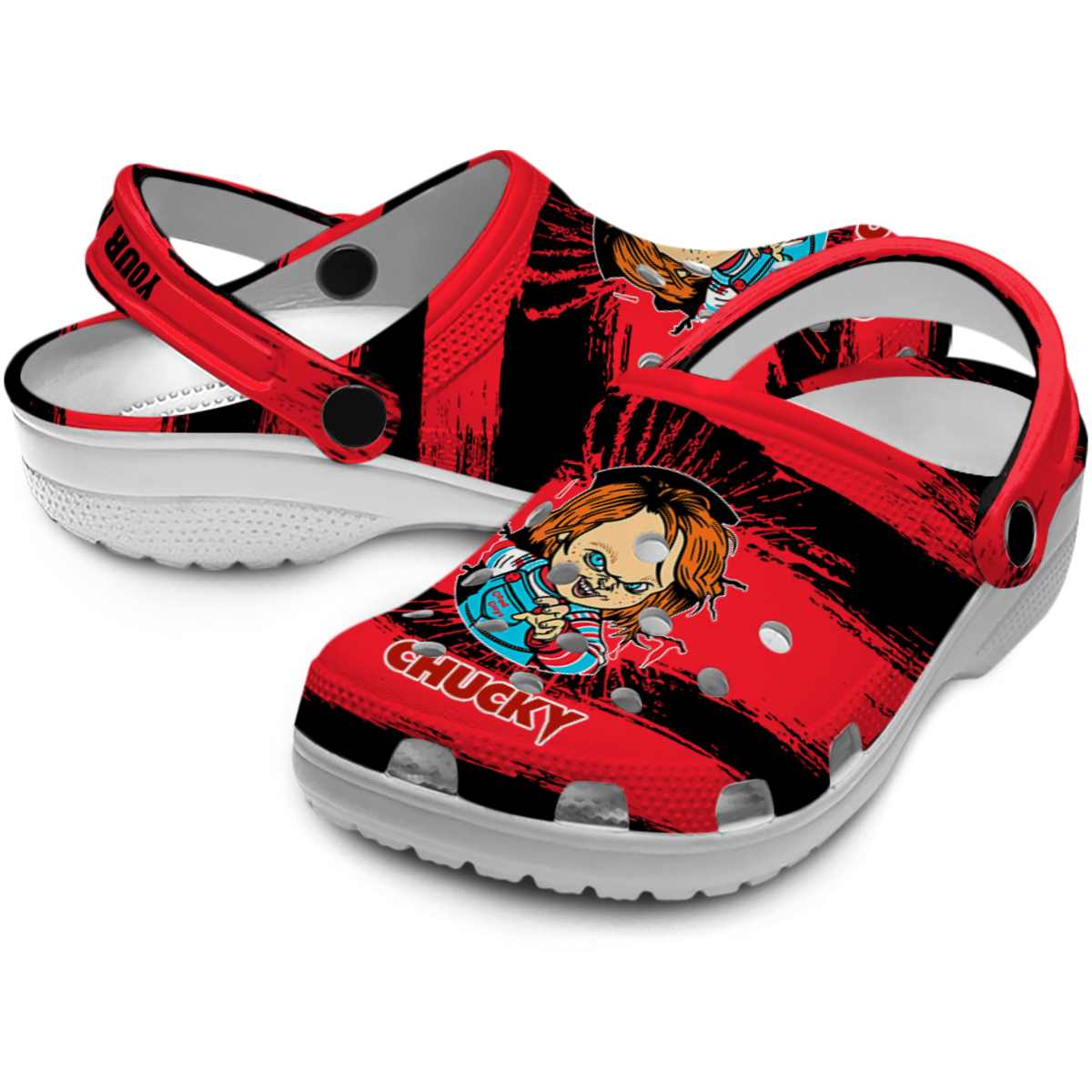 Merchidea Chucky Horror Movie Crocs Crocband Clogs Shoes Comfortable For Men Women and Kids