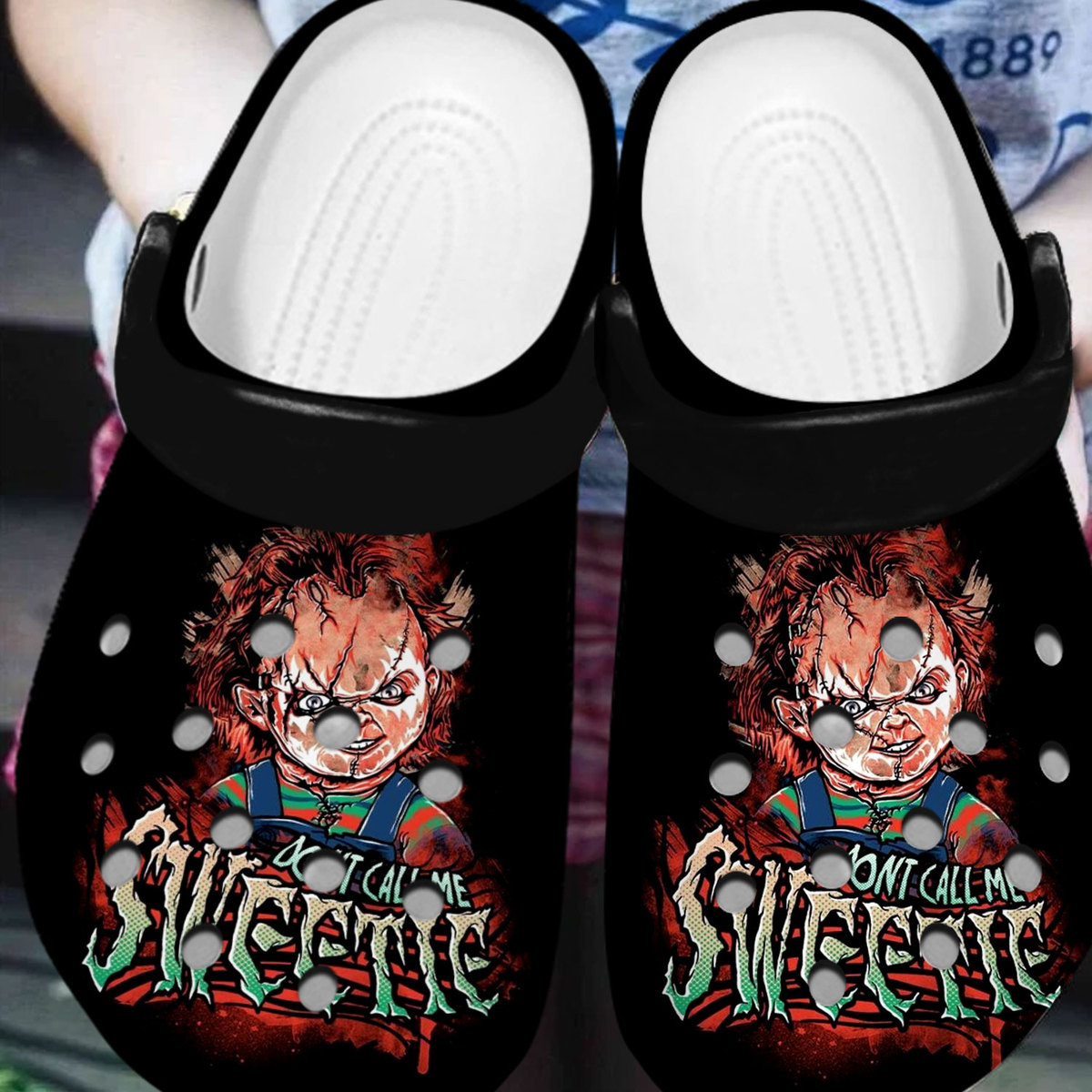 Merchidea Chucky Horror Movie Crocs Crocband Clogs Shoes Comfortable For Men Women and Kids