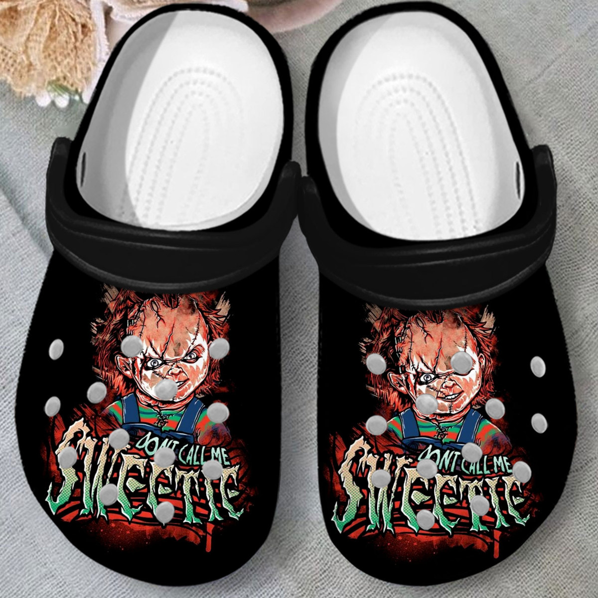 Merchidea Chucky Horror Movie Crocs Crocband Clogs Shoes Comfortable For Men Women and Kids